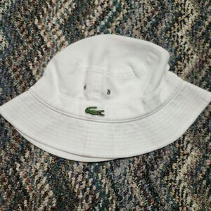 Lacoste White Bucket Hat